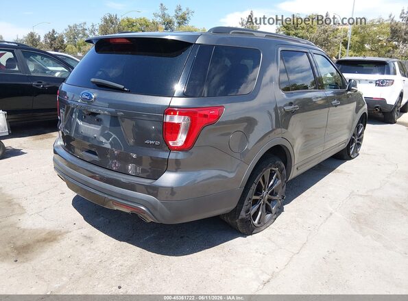 1FM5K8D8XHGD55593 2017 FORD EXPLORER Gray Հետևի աջ
