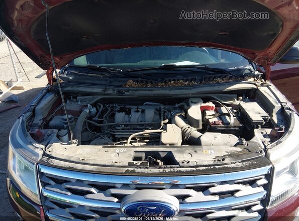 1FM5K8D8XJGA11185 2018 FORD EXPLORER Burgundy უკანა ხედი