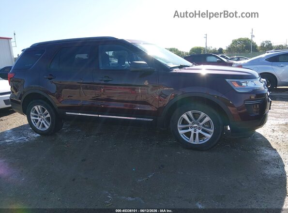 1FM5K8D8XJGA11185 2018 FORD EXPLORER Burgundy უკანა სალონის ხედი