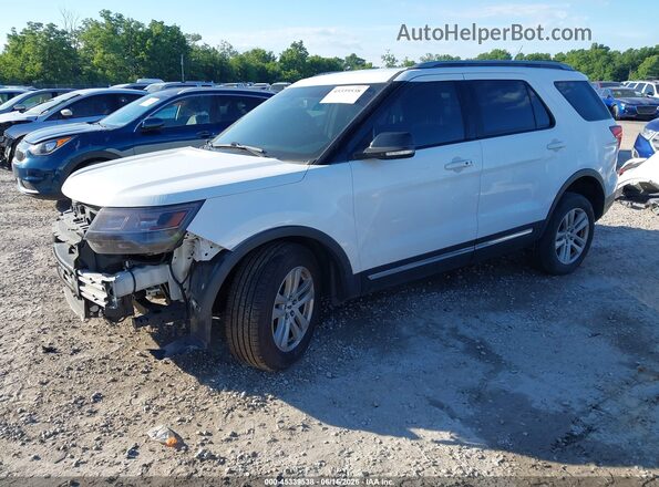 1FM5K8D8XJGC15548 2018 FORD EXPLORER White წინა მარცხენა ხედი სამი მეოთხედიდან