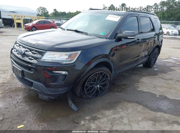 1FM5K8D8XKGA37769 2019 FORD EXPLORER Black წინა მარცხენა ხედი სამი მეოთხედიდან