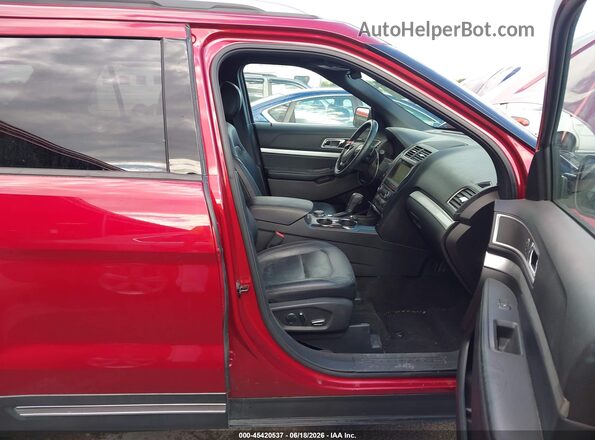 1FM5K8DH1HGC05355 2017 FORD EXPLORER Red Вид салону спереду