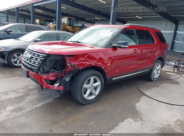1FM5K8DH1HGC05355 2017 FORD EXPLORER Red Передня ліва чверть