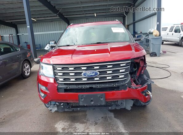 1FM5K8DH1HGC05355 2017 FORD EXPLORER Red Вид задньої частини салону