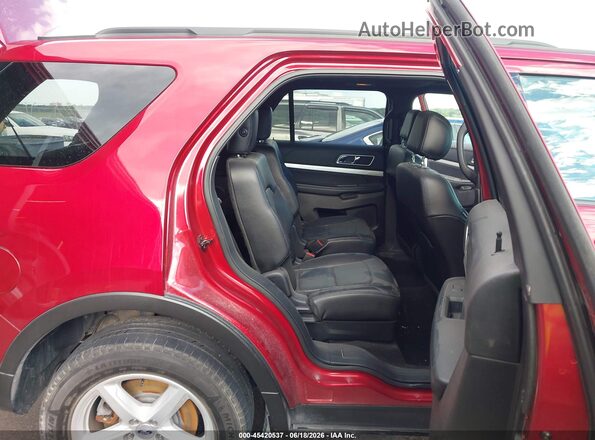 1FM5K8DH1HGC05355 2017 FORD EXPLORER Red Вид наклейки з VIN-кодом