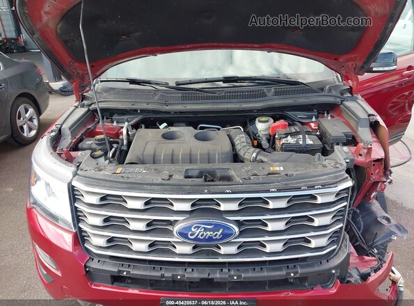 1FM5K8DH1HGC05355 2017 FORD EXPLORER Red Вид ззаду