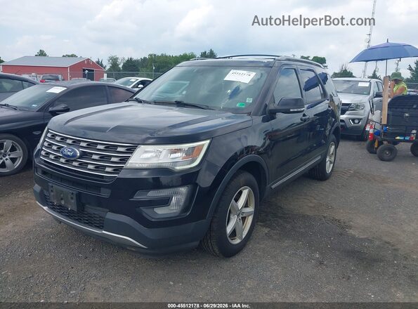 1FM5K8DH1HGD96548 2017 FORD EXPLORER Black Vista tres cuartos delantera izquierda