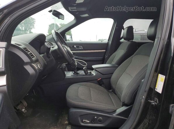1FM5K8DH1JGC21514 2018 FORD EXPLORER Черный Вид салона спереди
