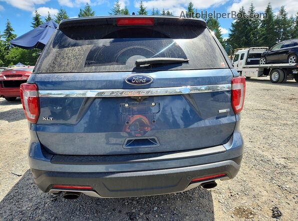 1FM5K8DH1JGC33873 2018 FORD EXPLORER Blue Rear view