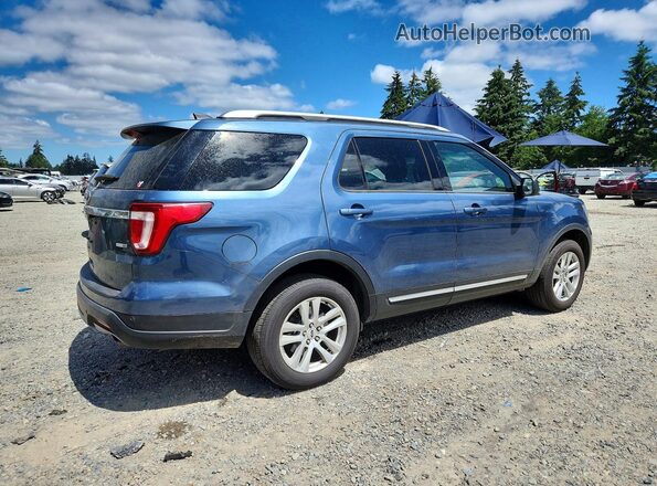 1FM5K8DH1JGC33873 2018 FORD EXPLORER Blue Rear right