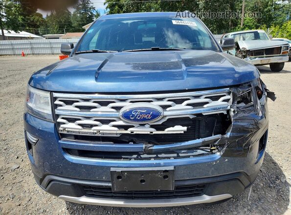 1FM5K8DH1JGC33873 2018 FORD EXPLORER Blue Front view