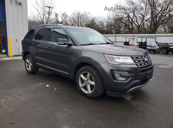 1FM5K8DH3GGC38243 2016 FORD EXPLORER Gray წინა მარჯვენა