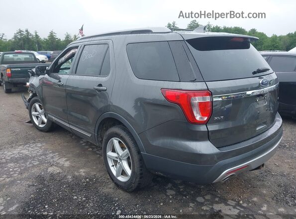 1FM5K8DH3GGD08372 2016 FORD EXPLORER Gray Trasero izquierdo