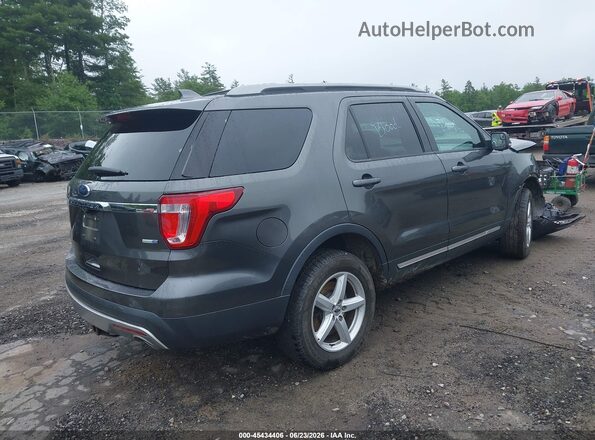 1FM5K8DH3GGD08372 2016 FORD EXPLORER Gray Trasero derecho