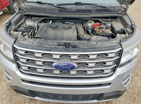 1FM5K8DH3HGA68323 2017 FORD EXPLORER Silver Engine compartment view