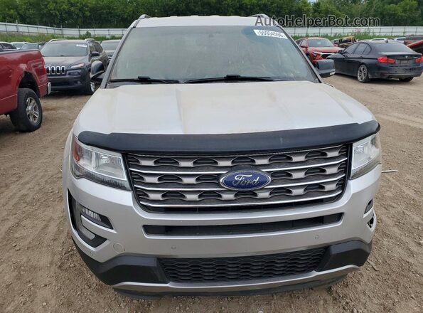1FM5K8DH3HGA68323 2017 FORD EXPLORER Silver Front view