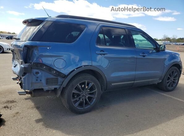 1FM5K8DH3JGC46866 2018 FORD EXPLORER Синий Задняя правая четверть