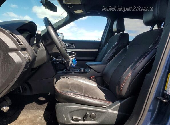 1FM5K8DH3JGC46866 2018 FORD EXPLORER Синий Вид салона спереди