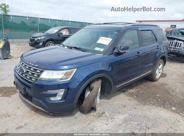 1FM5K8DH4GGC38221 2016 FORD EXPLORER Blue წინა მარცხენა ხედი სამი მეოთხედიდან