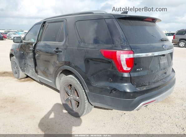 1FM5K8DH9GGC65155 2016 FORD EXPLORER Black Հետևի ձախ