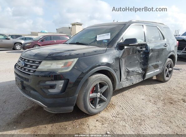 1FM5K8DH9GGC65155 2016 FORD EXPLORER Black Առջևի ձախ երեք քառորդ տեսարան