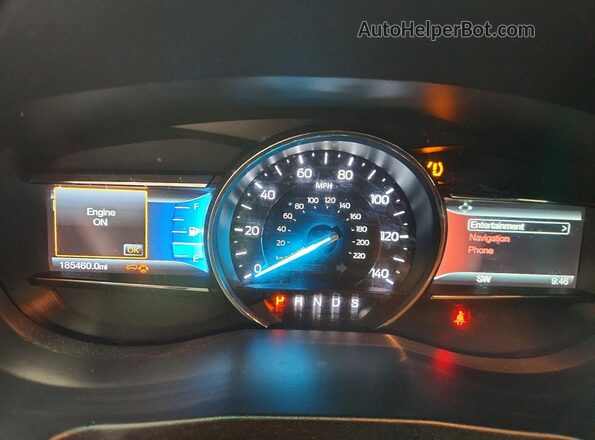 1FM5K8DHXGGA22258 2016 FORD EXPLORER Black Vista del cuadro de instrumentos