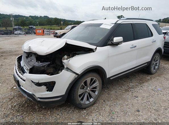 1FM5K8F80JGC11747 2018 FORD EXPLORER White Առջևի ձախ երեք քառորդ տեսարան