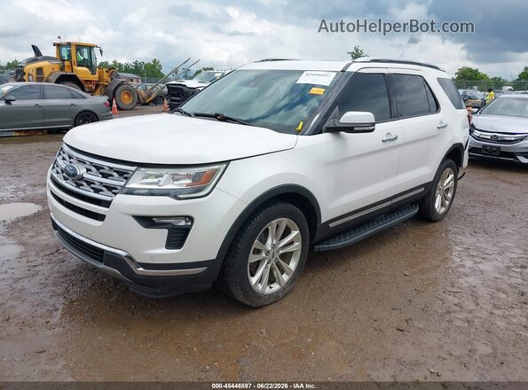 1FM5K8F80KGA70468 2019 FORD EXPLORER White წინა მარცხენა ხედი სამი მეოთხედიდან