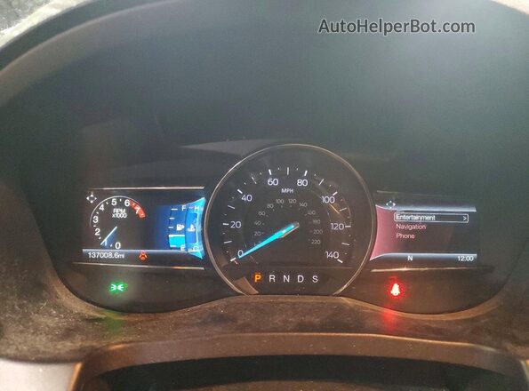 1FM5K8F81GGA98786 2016 FORD EXPLORER Black ხელსაწყოთა პანელის ხედი