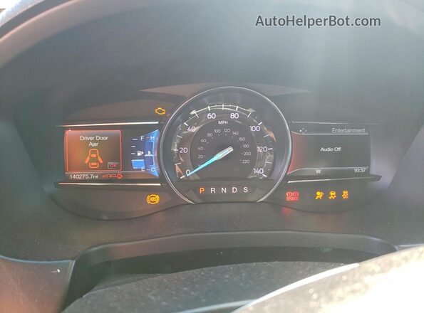 1FM5K8F81GGD04124 2016 FORD EXPLORER Black ხელსაწყოთა პანელის ხედი