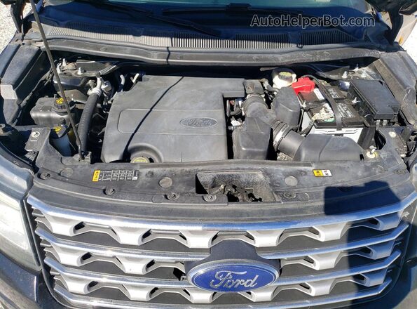 1FM5K8F81GGD04124 2016 FORD EXPLORER Black ძრავის განყოფილების ხედი