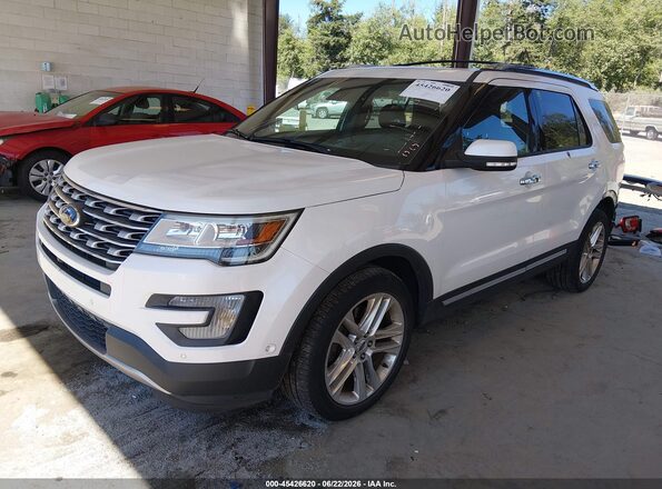 1FM5K8F81GGD06651 2016 FORD EXPLORER White Vista tres cuartos delantera izquierda