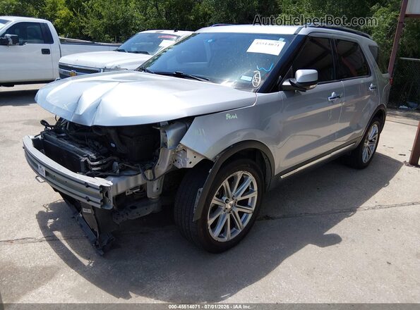 1FM5K8F81HGC06938 2017 FORD EXPLORER Silver Vista tres cuartos delantera izquierda