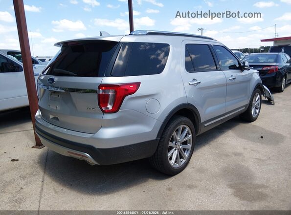 1FM5K8F81HGC06938 2017 FORD EXPLORER Silver Trasero derecho
