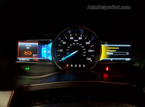 1FM5K8F82GGC06543 2016 FORD EXPLORER Black Вид щитка приладів