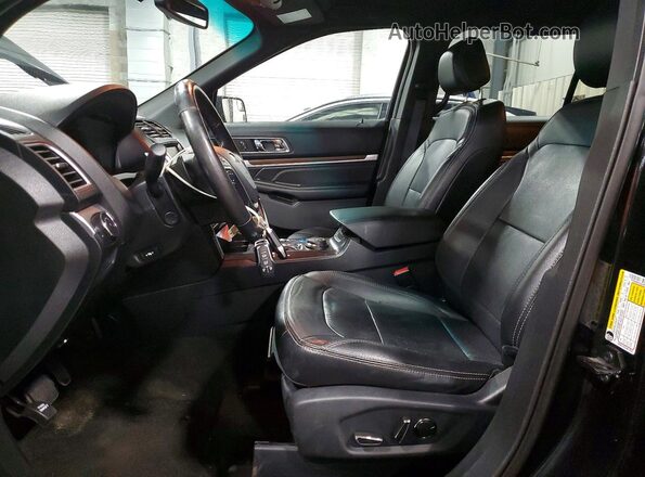 1FM5K8F82GGC06543 2016 FORD EXPLORER Black Вид салону спереду