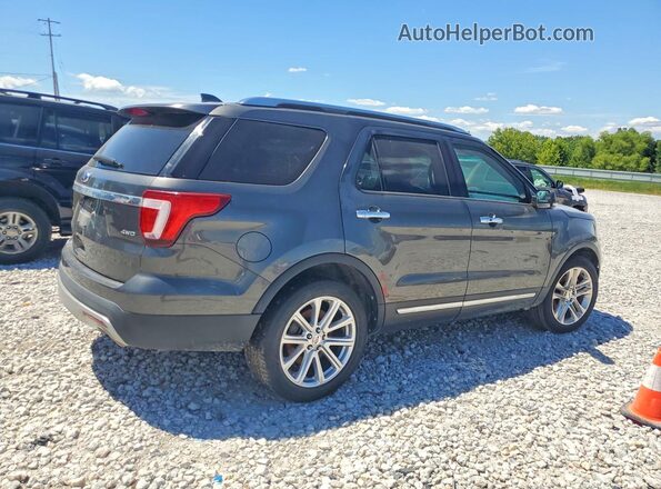 1FM5K8F82HGA10393 2017 FORD EXPLORER Charcoal Trasero derecho
