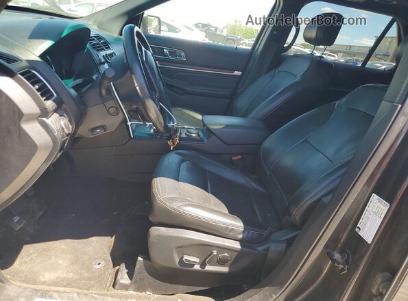 1FM5K8F82HGA10393 2017 FORD EXPLORER Charcoal Vista interior delantera