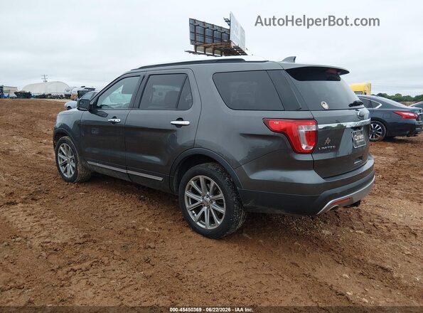 1FM5K8F82HGC37955 2017 FORD EXPLORER Gray Задня ліва чверть