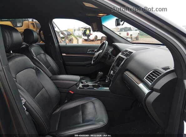 1FM5K8F82HGC37955 2017 FORD EXPLORER Gray Вид салону спереду