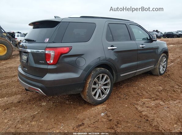 1FM5K8F82HGC37955 2017 FORD EXPLORER Gray Задня права чверть
