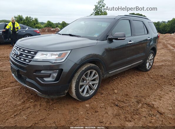 1FM5K8F82HGC37955 2017 FORD EXPLORER Gray Передня ліва чверть
