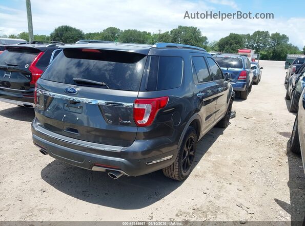 1FM5K8F82JGA70308 2018 FORD EXPLORER Gray Trasero derecho