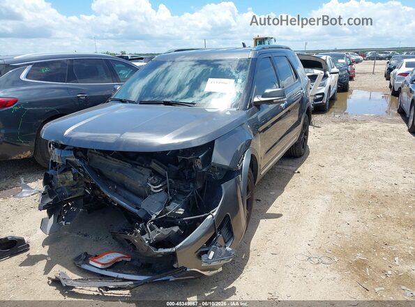 1FM5K8F82JGA70308 2018 FORD EXPLORER Gray Vista tres cuartos delantera izquierda