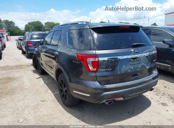 1FM5K8F82JGA70308 2018 FORD EXPLORER Gray Trasero izquierdo