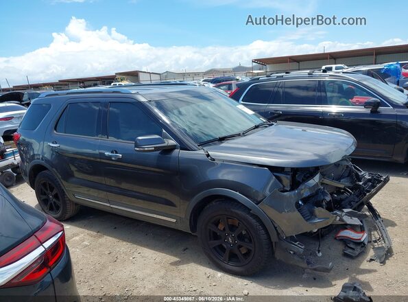 1FM5K8F82JGA70308 2018 FORD EXPLORER Gray Vista interior trasera