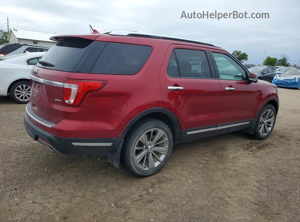 1FM5K8F82JGA88470 2018 FORD EXPLORER Maroon Tył prawy