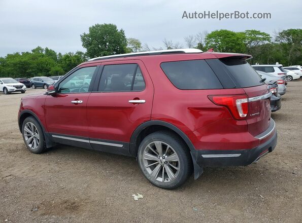 1FM5K8F82JGA88470 2018 FORD EXPLORER Maroon Tył lewy