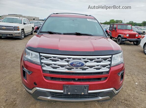 1FM5K8F82JGA88470 2018 FORD EXPLORER Maroon Widok z przodu