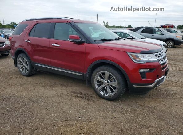 1FM5K8F82JGA88470 2018 FORD EXPLORER Maroon Przód prawy